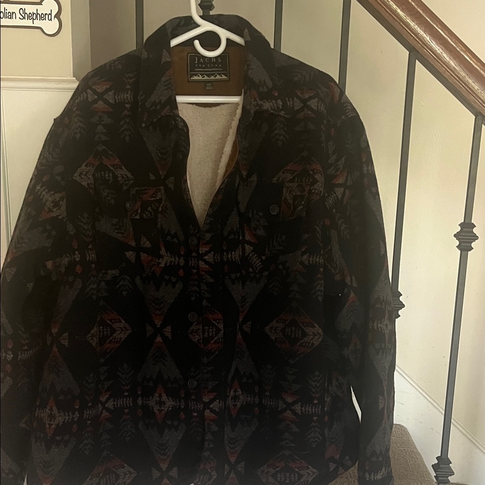 Black and Red Patterned Jacket